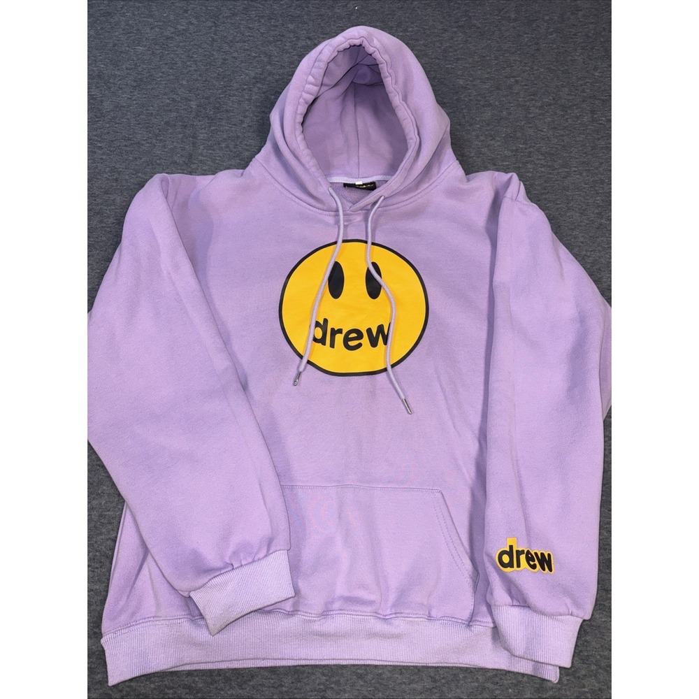 drew House Justin Bieber Mascot Hoodie Lilac Sweatshirt Size M